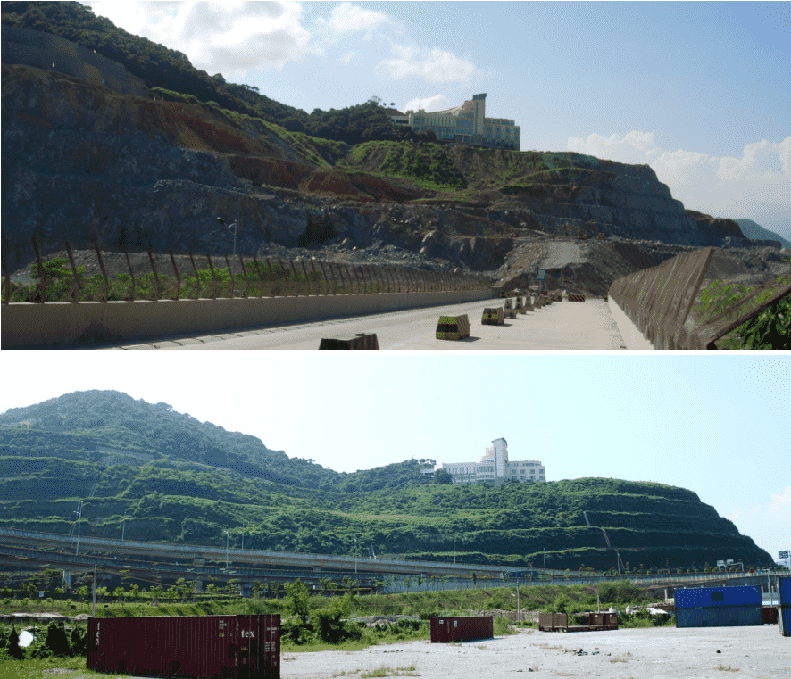 深圳市東部沿海高速公路-蓮塘至鹽田段梧桐山道立交路塹邊坡地質(zhì)災害治理工程勘查、設計